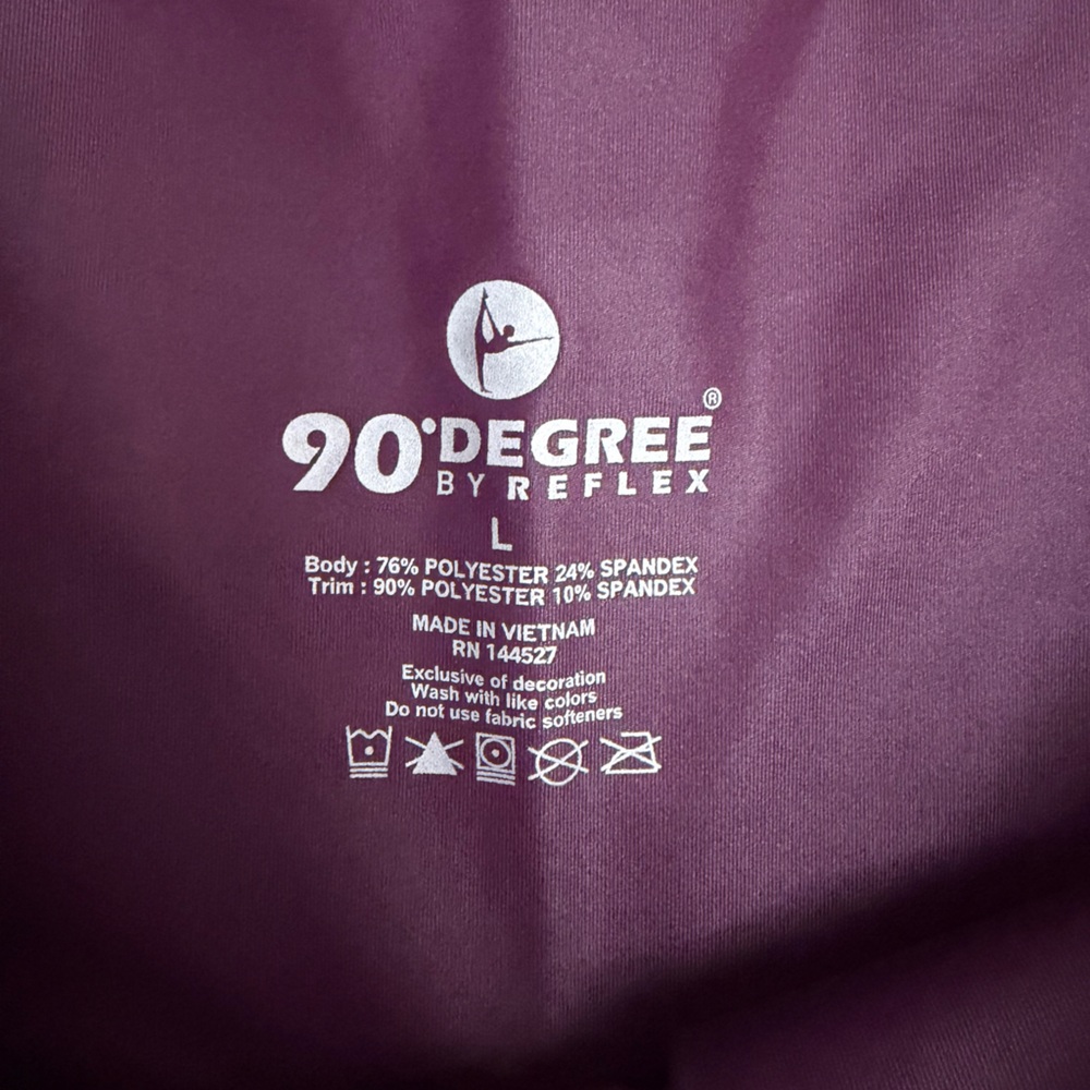 90 Degree By Reflex Potent Purple Flare Leggings - Picture 4 of 5